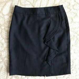The Limited | LIKE NEW! Navy Skirt with Ruffle